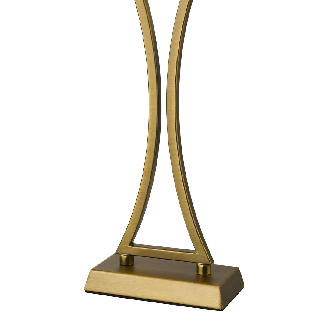 Dar OPO4142 Oporto Table Lamp Aged Brass With Shade