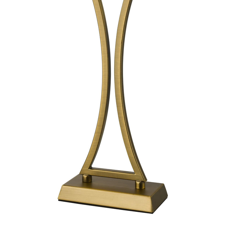 Dar OPO4142 Oporto Table Lamp Aged Brass With Shade