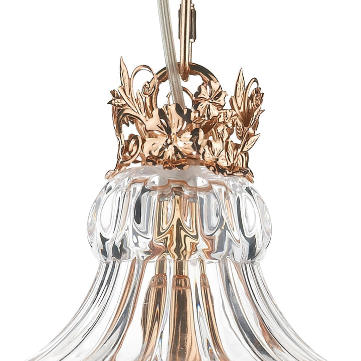 Dar OTT0135 Ottoman Lantern Polished Gold and Glass