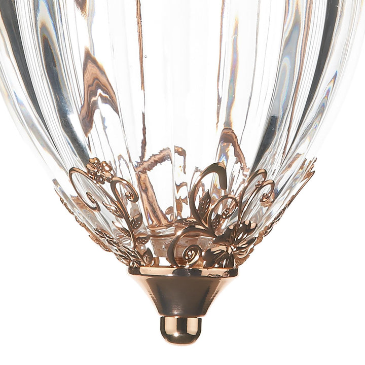 Dar OTT0135 Ottoman Lantern Polished Gold and Glass