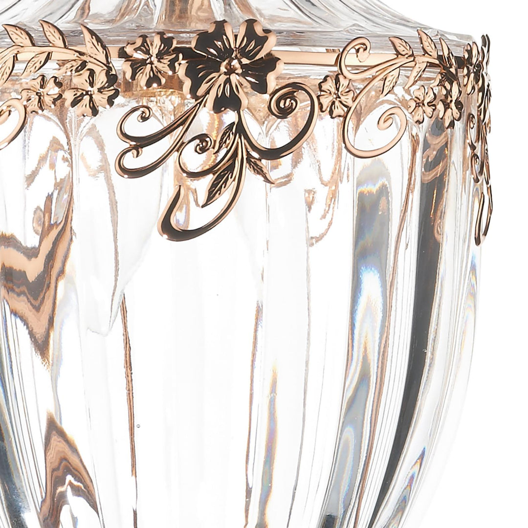 Dar OTT0135 Ottoman Lantern Polished Gold and Glass
