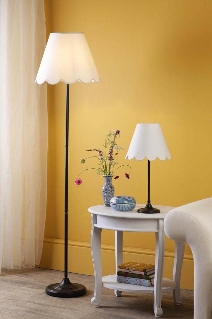 Dar PAD4222-NER102 Padme Table Lamp Matt Black With Shade