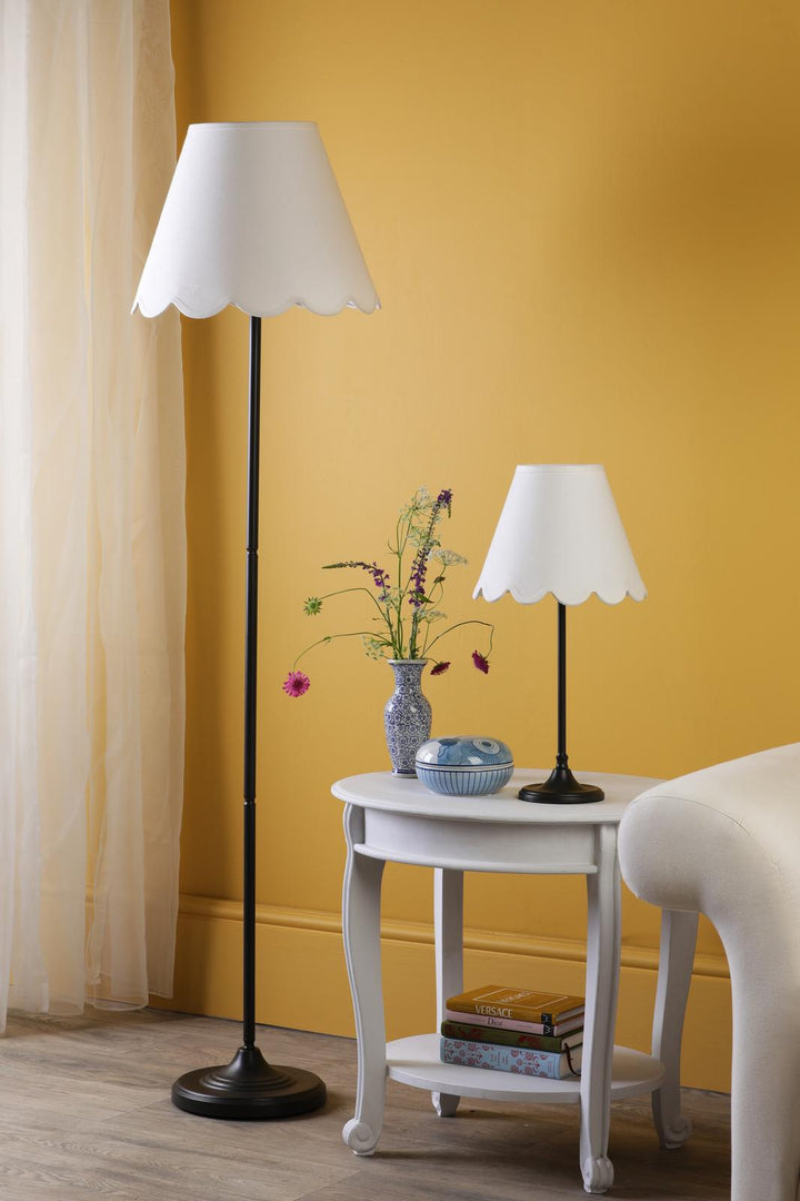 Dar PAD4222-NER102 Padme Table Lamp Matt Black With Shade