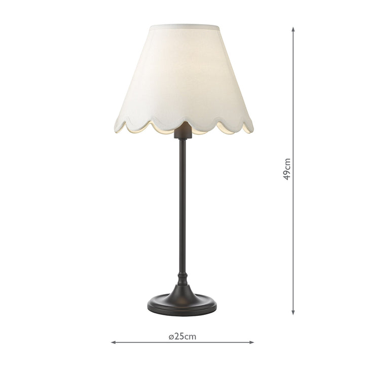 Dar PAD4222-NER102 Padme Table Lamp Matt Black With Shade