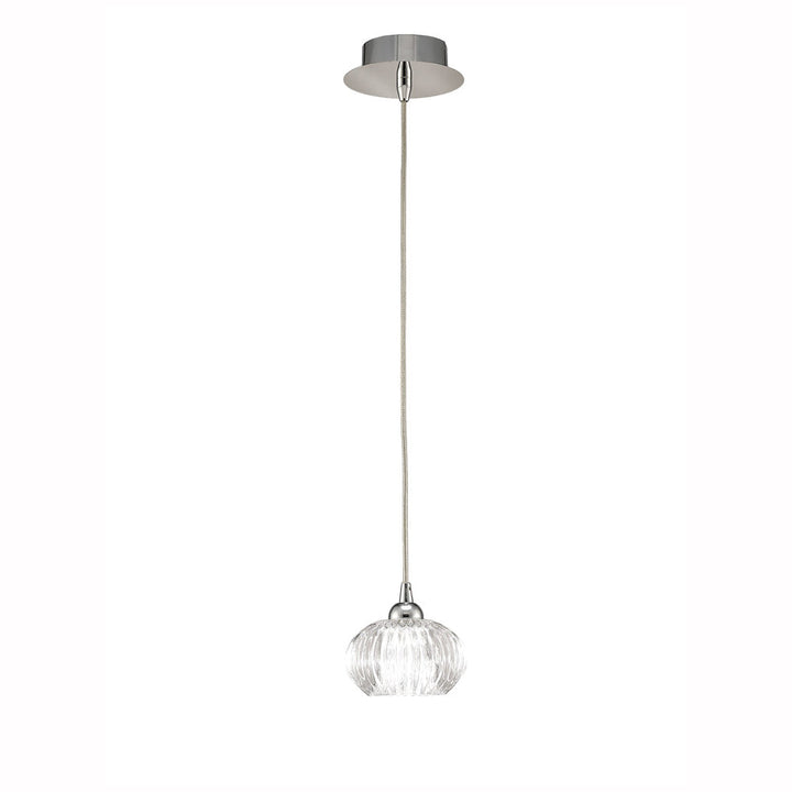 Franklite PCH117 Tizzy 1 Light Pendant Chrome (S)