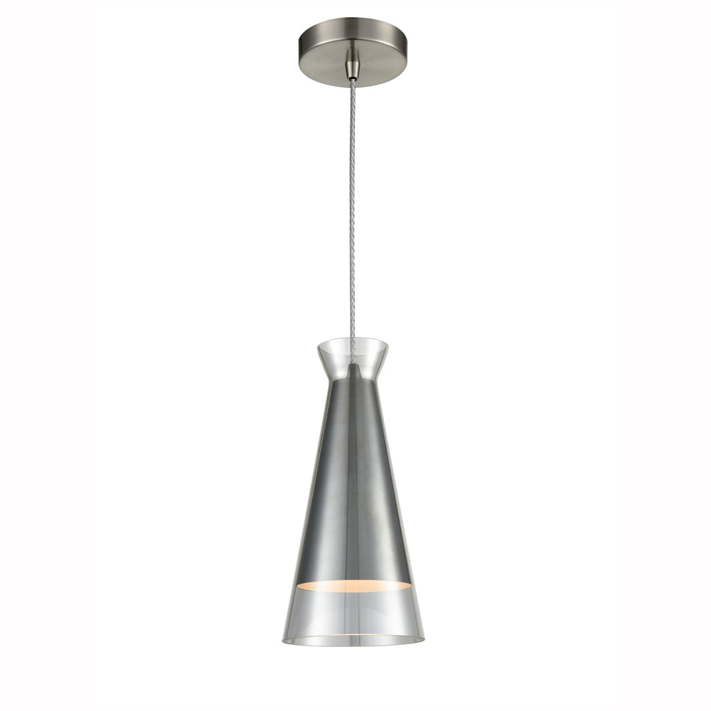 Franklite PCH163 Konos 1 Light Pendant Satin Nickel (S)