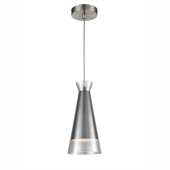 Franklite PCH163 Konos 1 Light Pendant Satin Nickel (S)