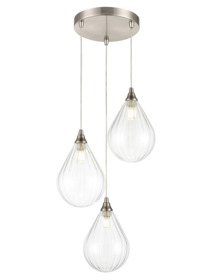 FL2453-3 Perry / Galaxy 3 Light Pendant Satin Nickel Spreader Only