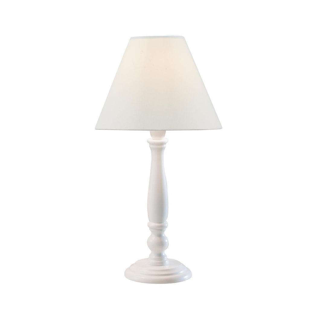 Dar REG422 Regal Table Lamp Matt White With Shade
