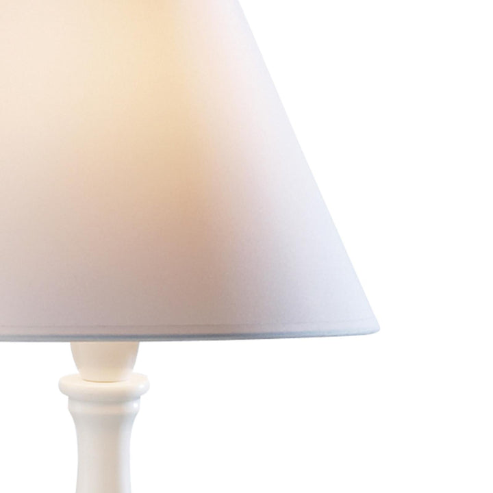Dar REG422 Regal Table Lamp Matt White With Shade