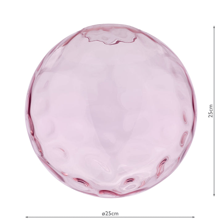 Dar RIP8803 Ripple Easy Fit Pendant Pink Glass
