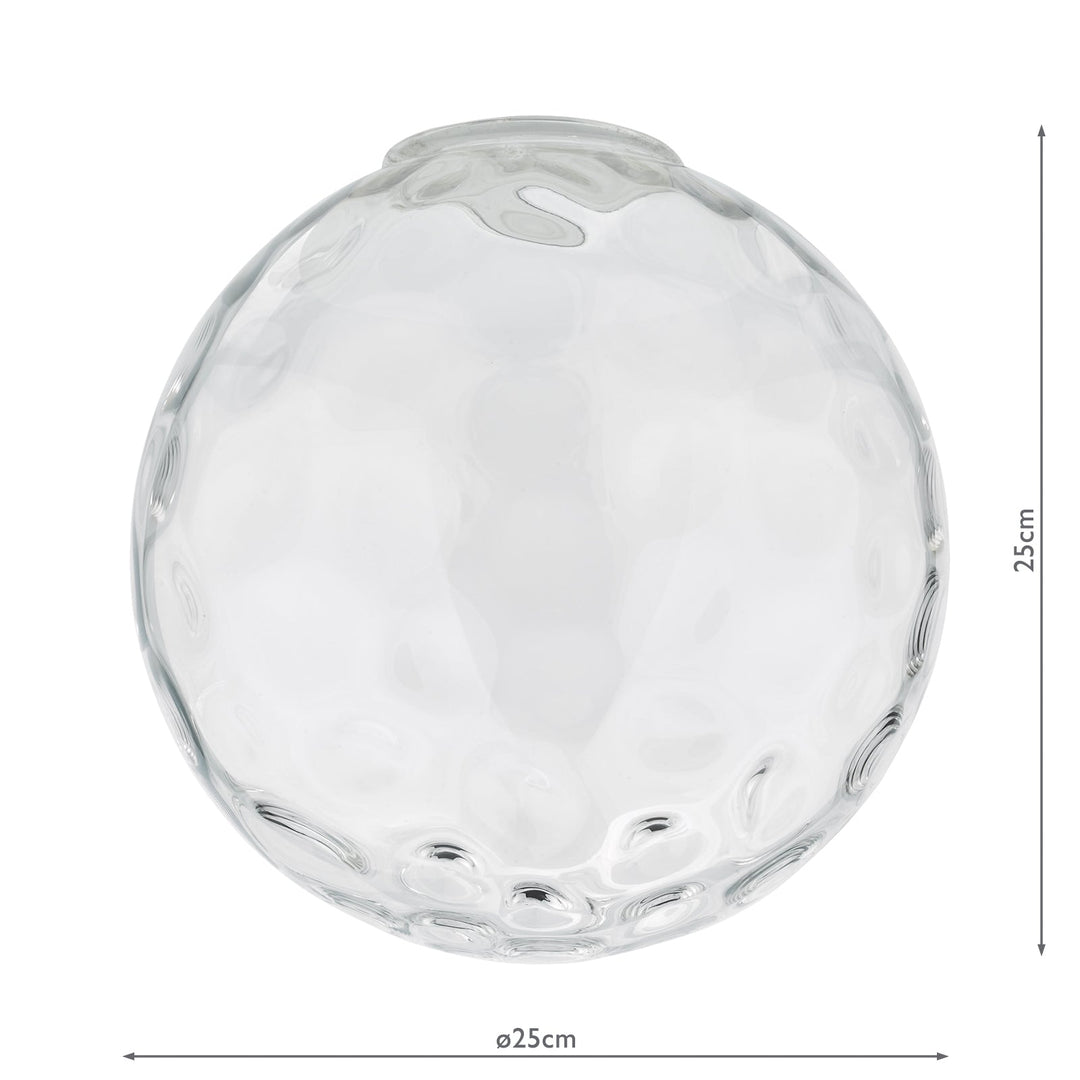 Dar RIP8808 Ripple Easy Fit Pendant Glass