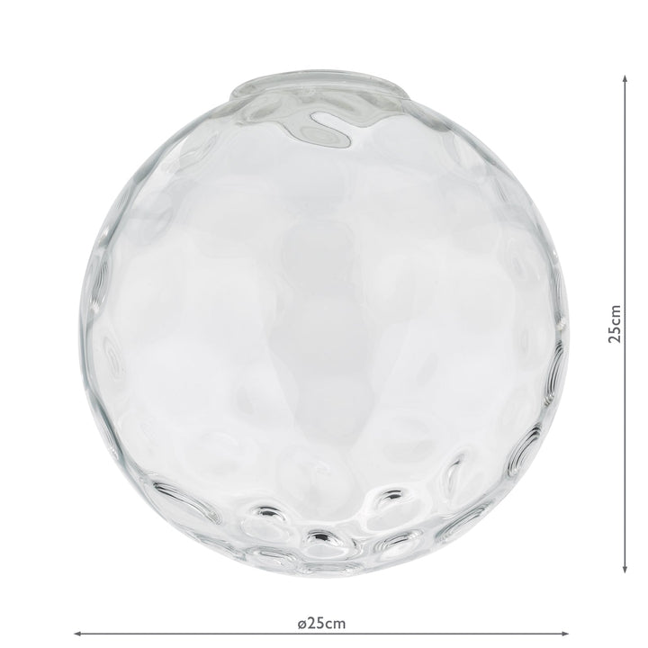 Dar RIP8808 Ripple Easy Fit Pendant Glass