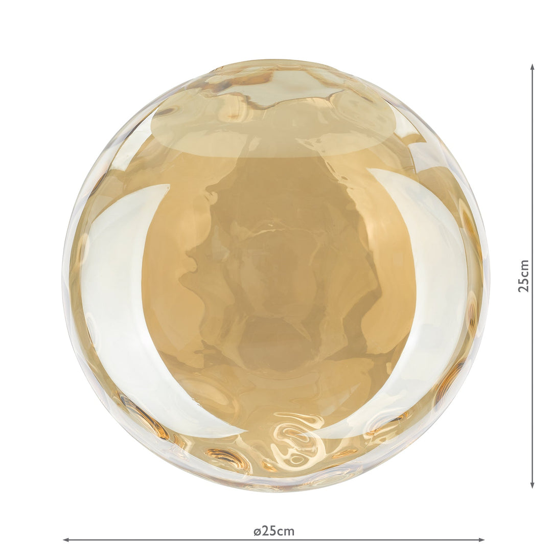 Dar RIP8820 Ripple Easy Fit Pendant Champagne Glass
