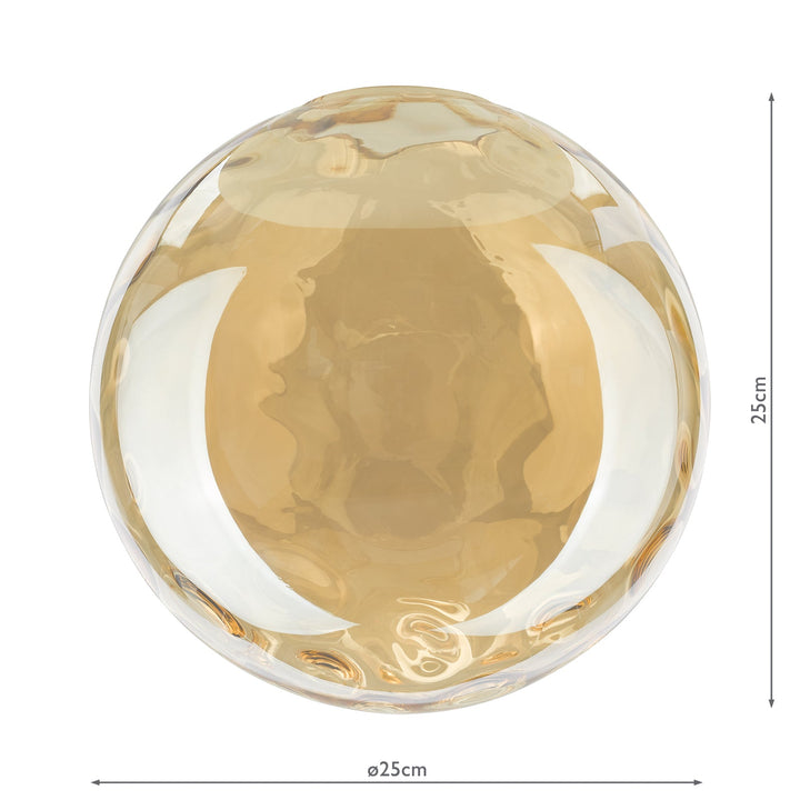 Dar RIP8820 Ripple Easy Fit Pendant Champagne Glass