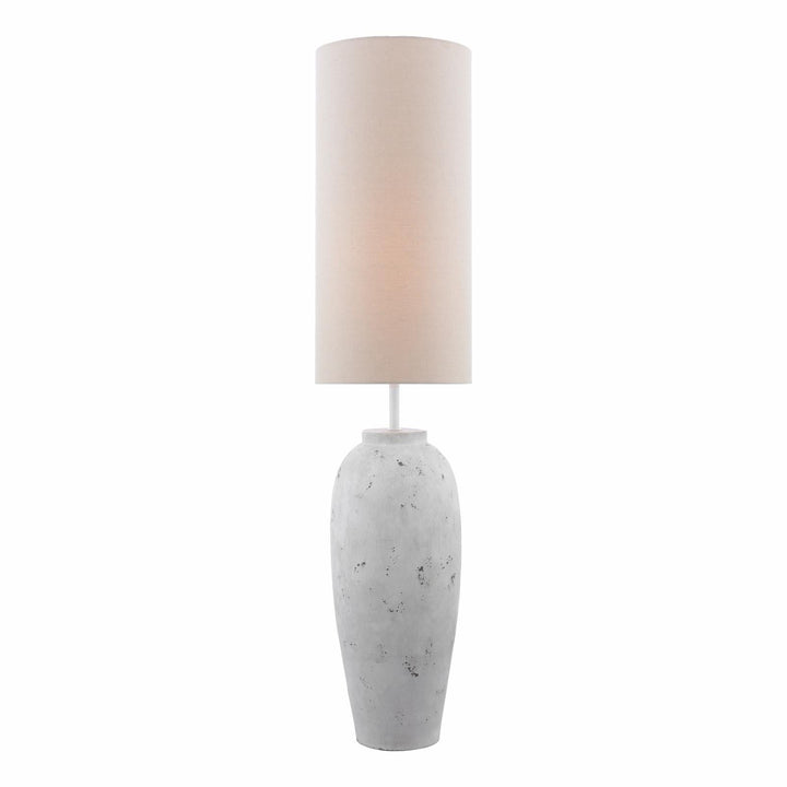 Dar ROE4902 Roetta Floor Lamp White and Natural With Shade