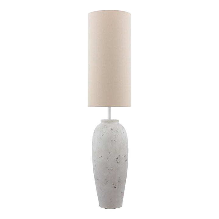 Dar ROE4902 Roetta Floor Lamp White and Natural With Shade