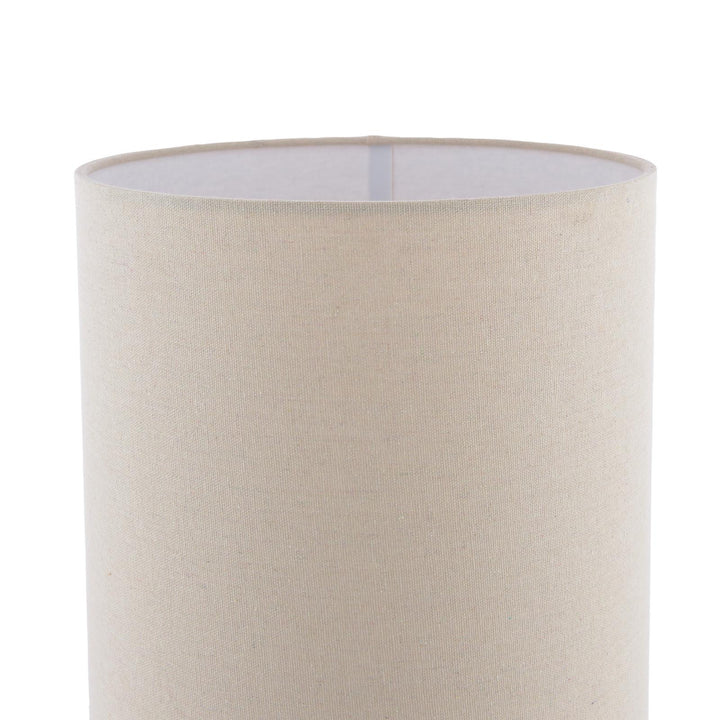 Dar ROE4902 Roetta Floor Lamp White and Natural With Shade