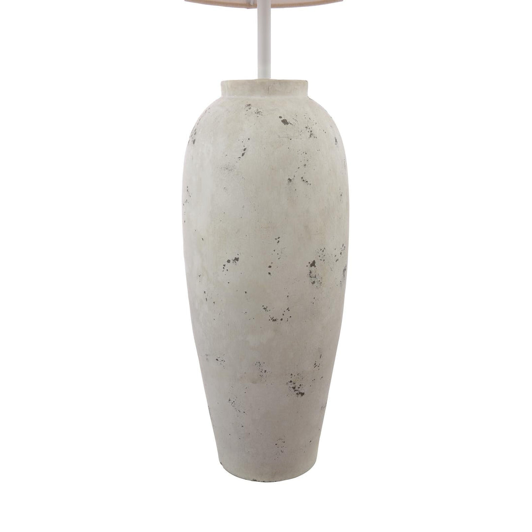 Dar ROE4902 Roetta Floor Lamp White and Natural With Shade