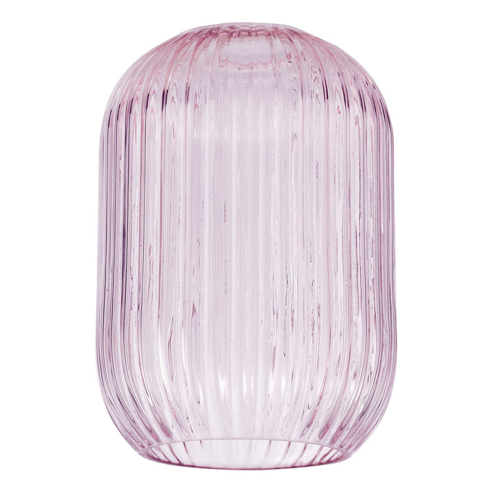Dar SAW6503 Sawyer Easy Fit Pendant Pink Ribbed Glass
