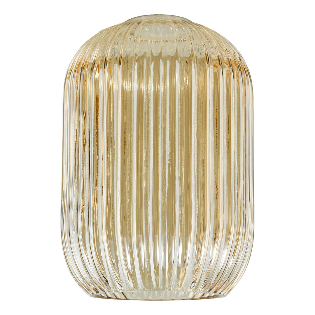 Dar SAW6506 Sawyer Easy Fit Pendant Champagne Ribbed Glass
