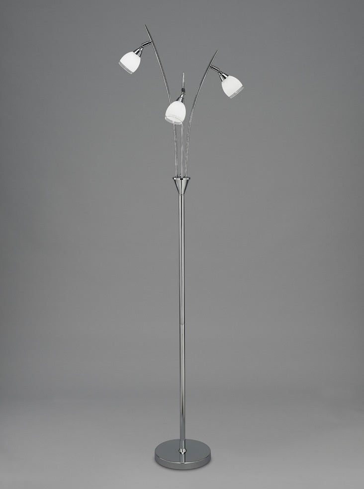 Franklite SL219 Lutina 3 Light Floor Lamp Chrome (S)