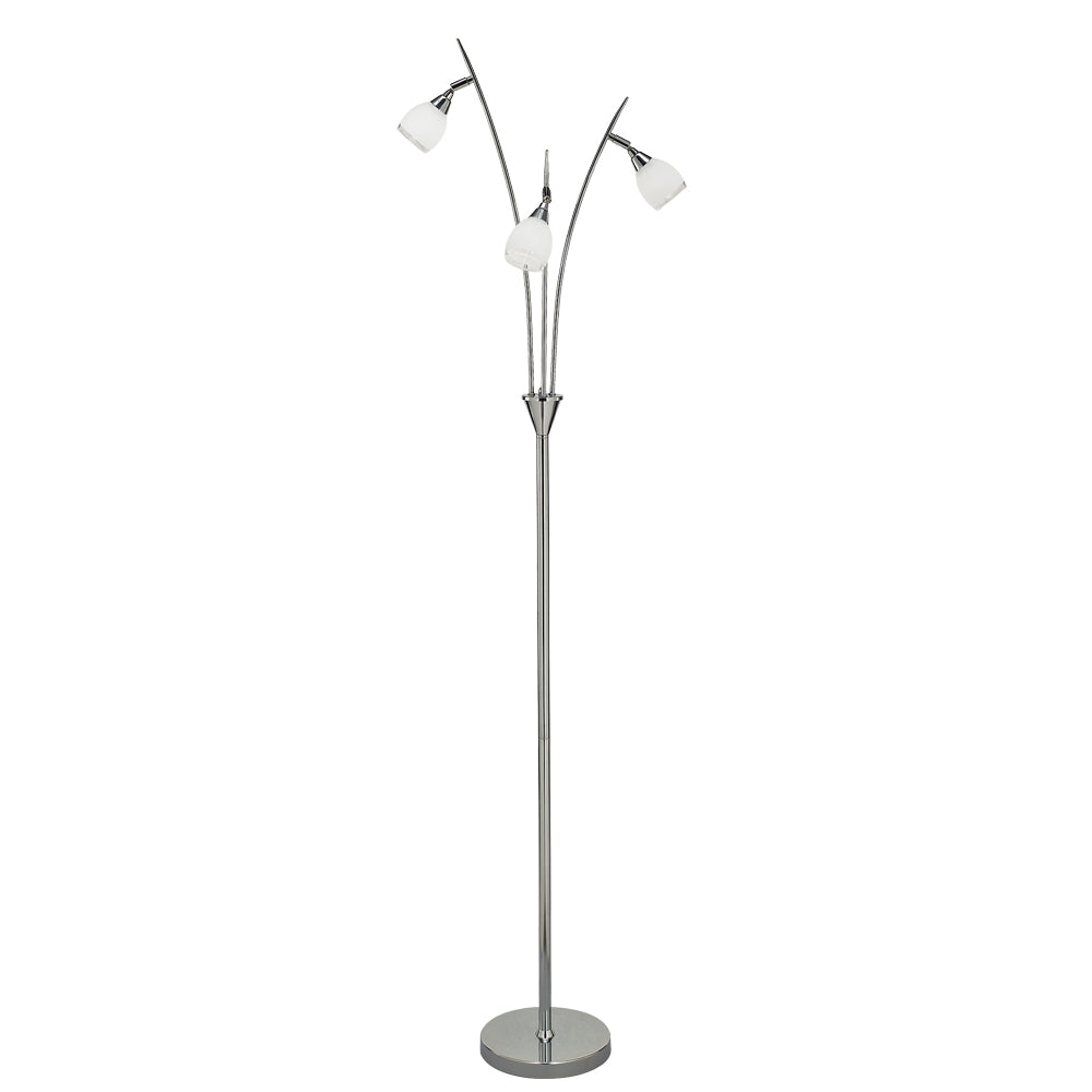 Franklite SL219 Lutina 3 Light Floor Lamp Chrome (S)