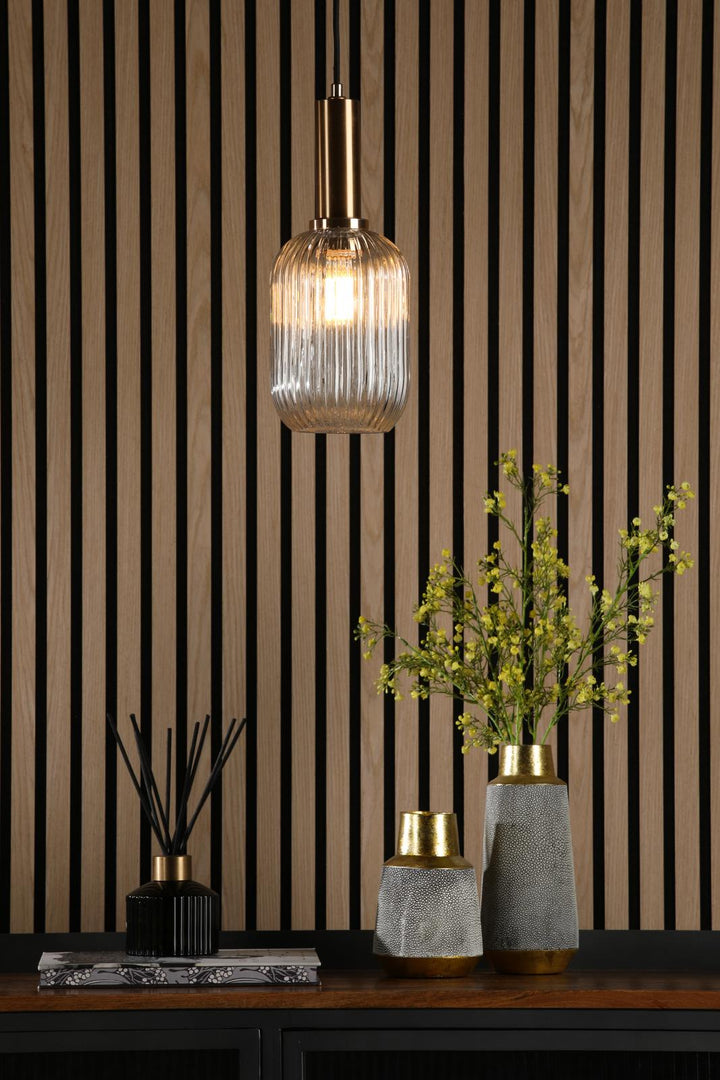 Dar SP6563 1 Light E27 Suspension Satin Bronze