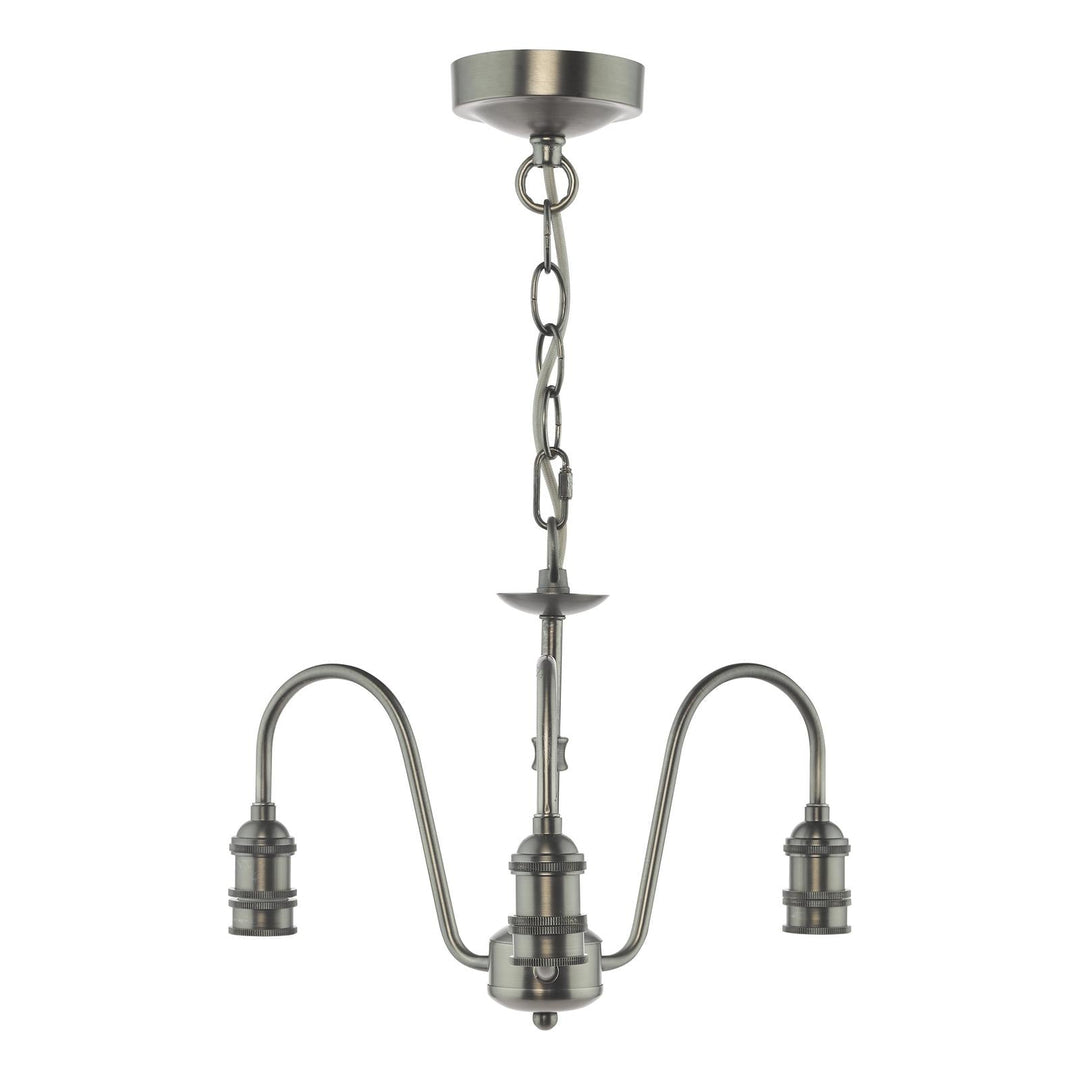 Dar SPB0361 3 Light E14 Armed Suspension Antique Chrome