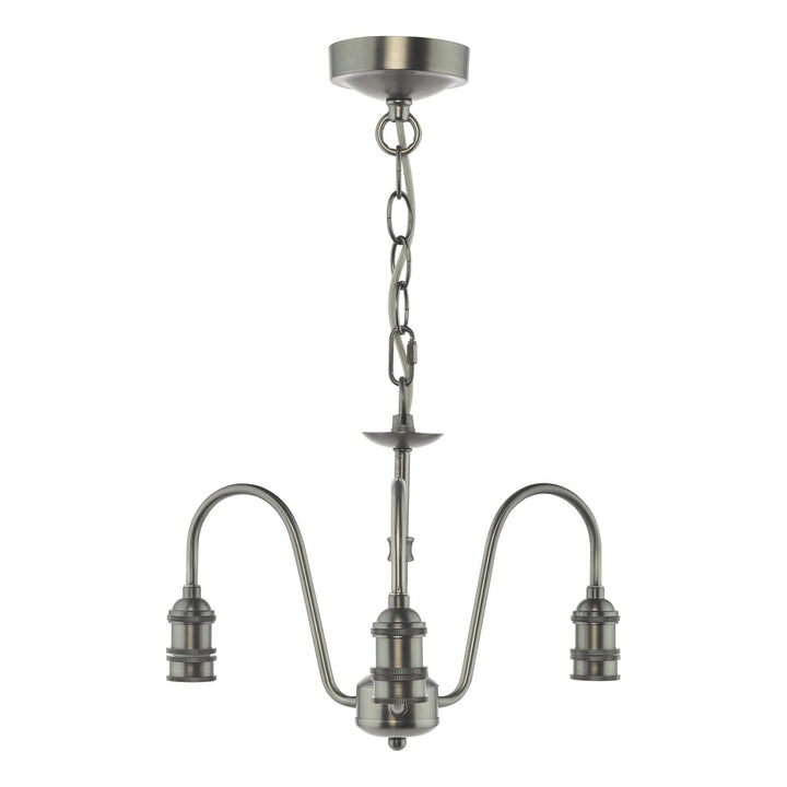 Dar SPB0361 3 Light E14 Armed Suspension Antique Chrome
