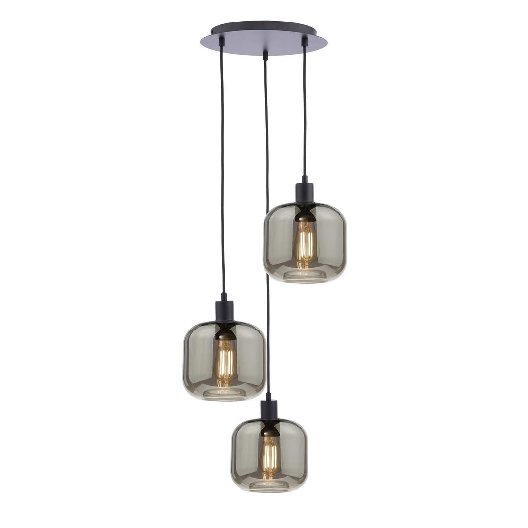 Dar SPC0322 3 Light Suspension Matt Black