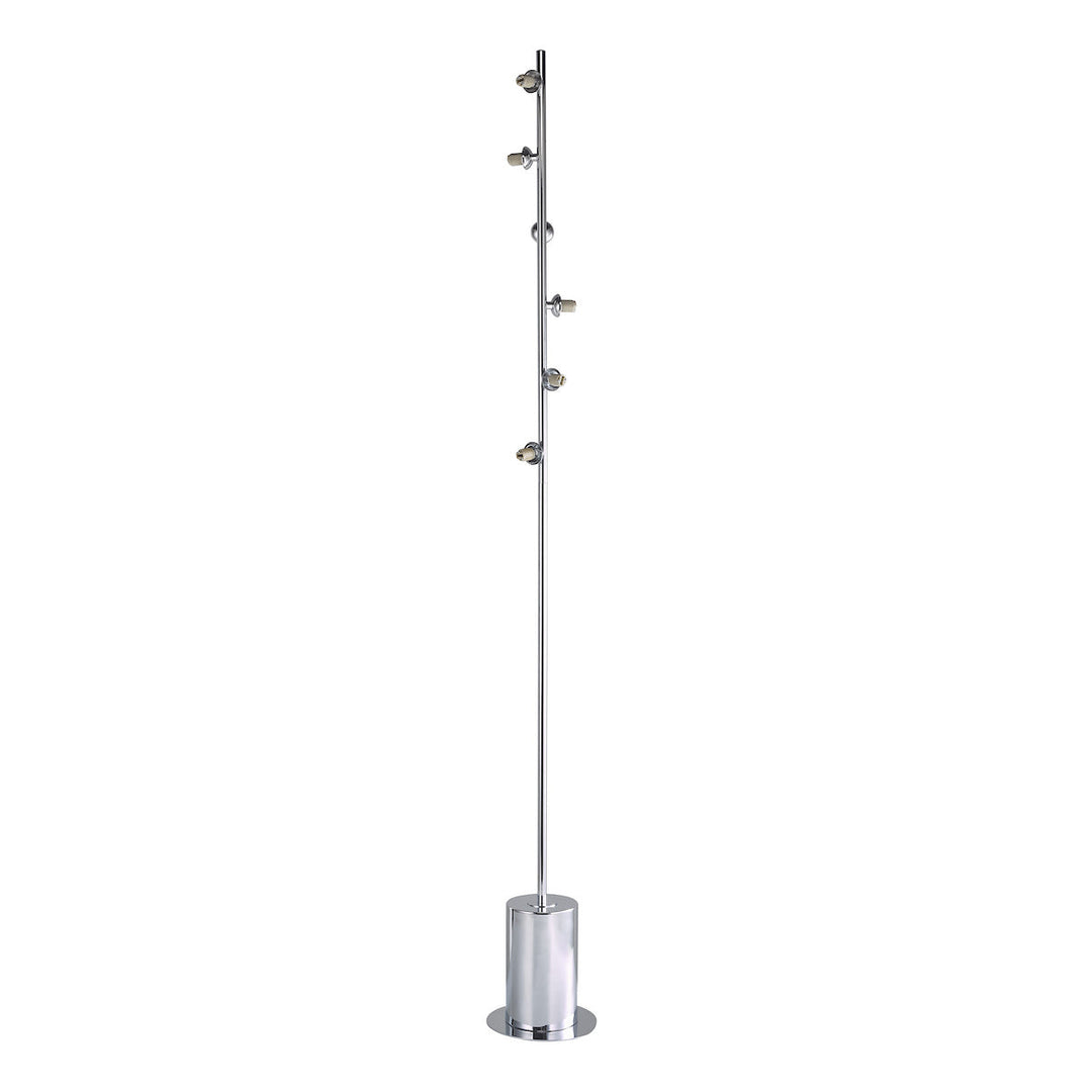 Dar SPI4950-F Spiral 6 Light Floor Lamp Polished Chrome Base Only (S)