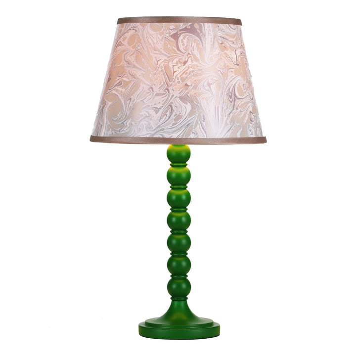 Dar SPO4224-FRI1029 Spool Table Lamp Green With Shade