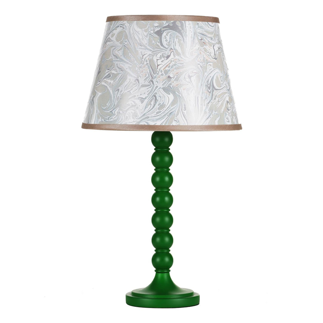 Dar SPO4224-FRI1029 Spool Table Lamp Green With Shade