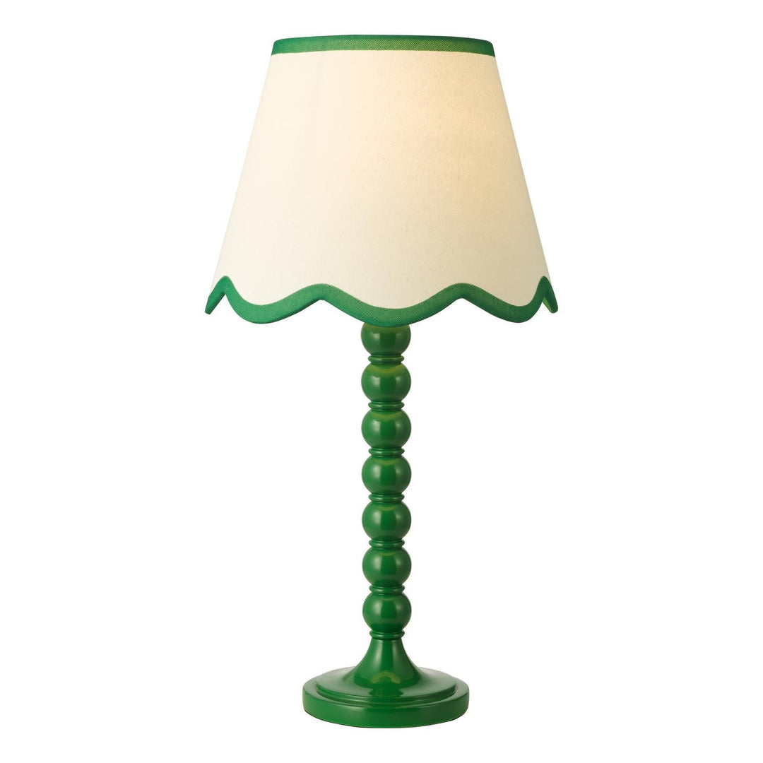 Dar SPO4224-POM1024 Spool Table Lamp Green With Shade