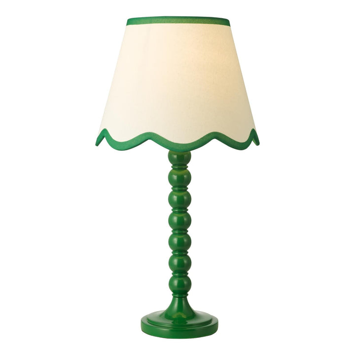 Dar SPO4224-POM1024 Spool Table Lamp Green With Shade