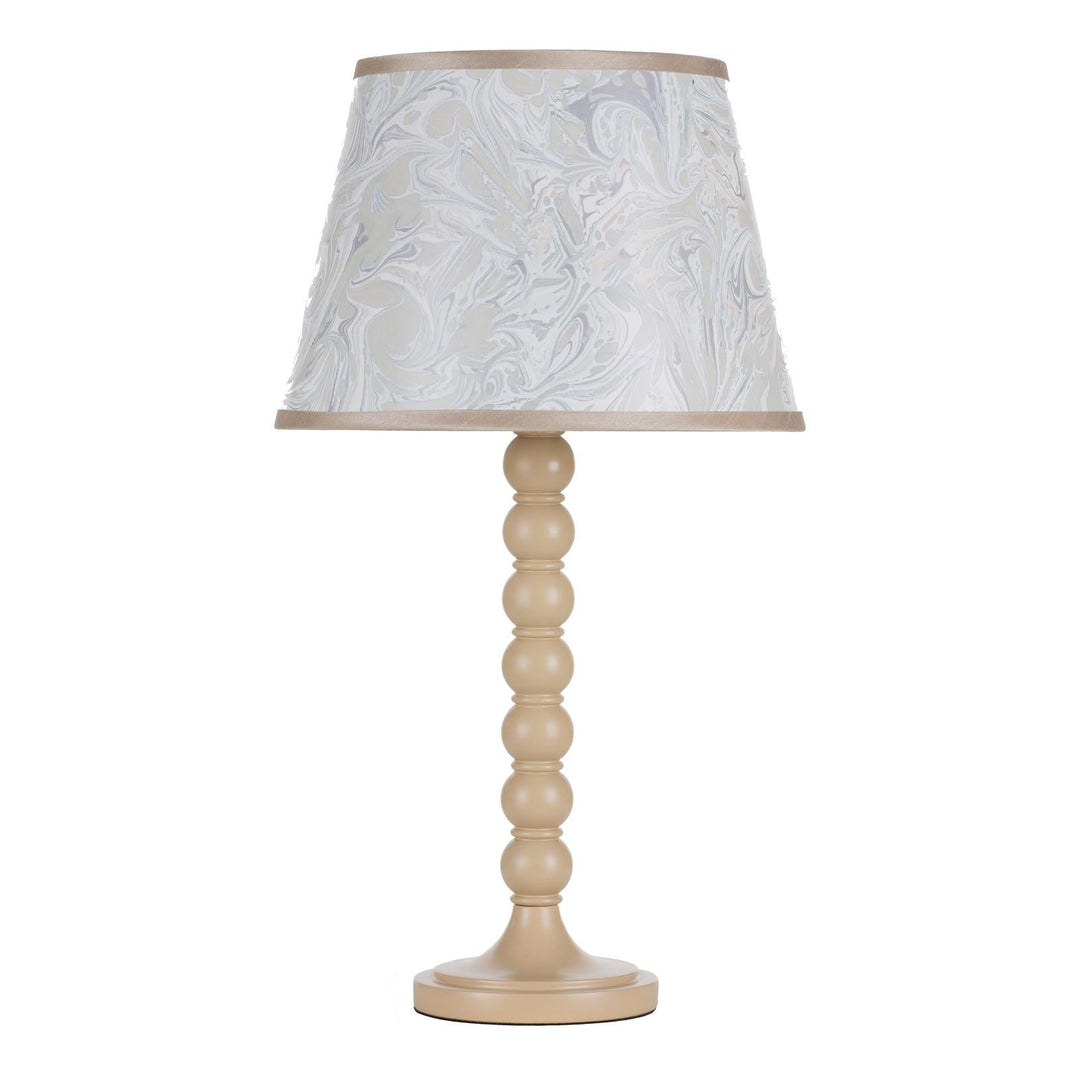 Dar SPO4229-FRI1029 Spool Table Lamp Cream With Shade