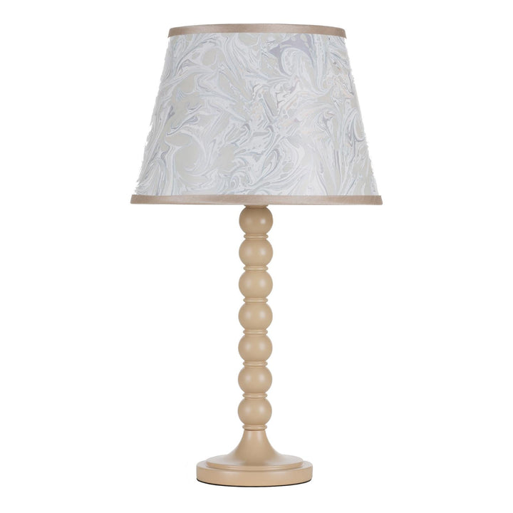 Dar SPO4229-FRI1029 Spool Table Lamp Cream With Shade