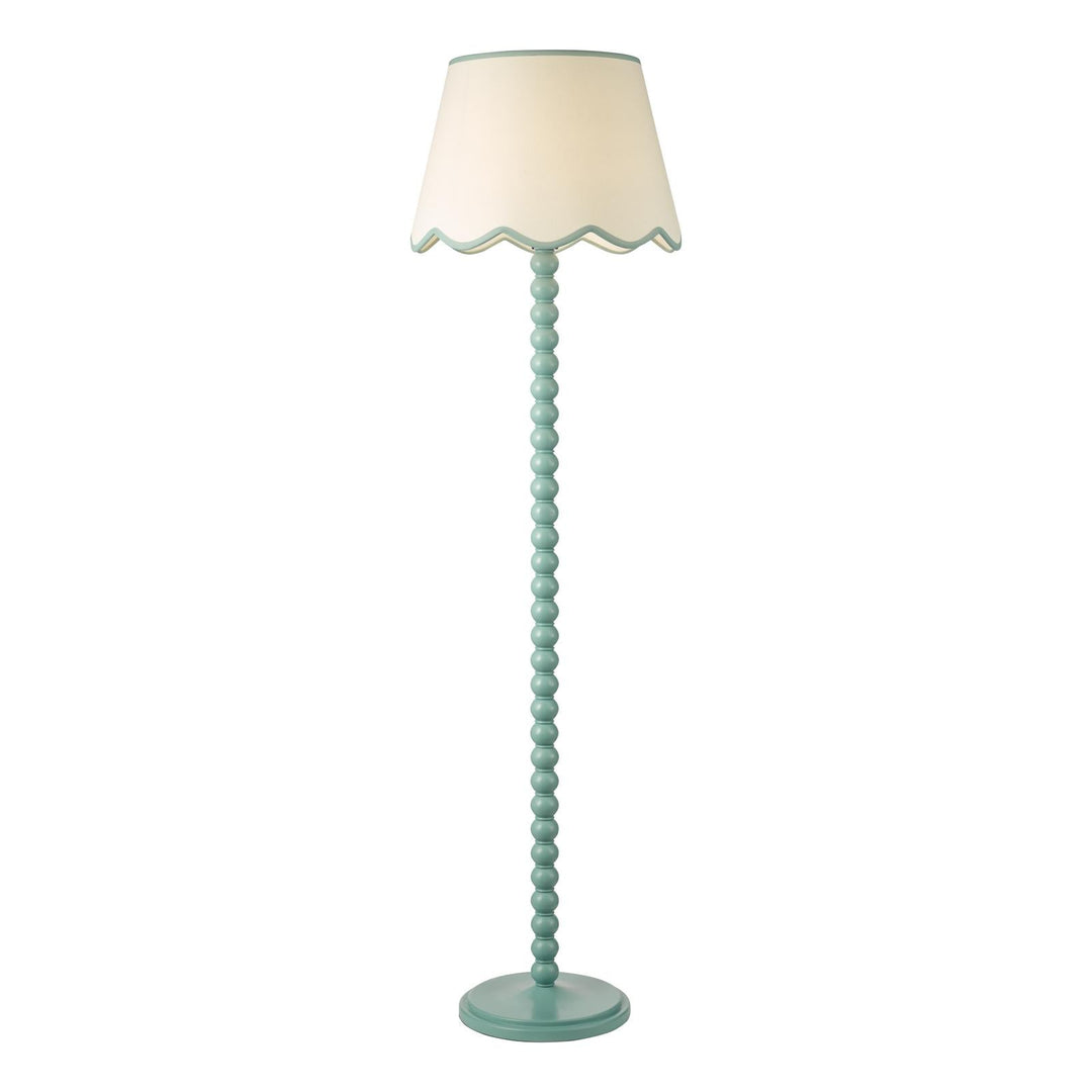 Dar SPO4923-POM1823 Spool Floor Lamp Blue With Shade