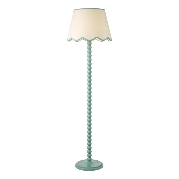 Dar SPO4923-POM1823 Spool Floor Lamp Blue With Shade