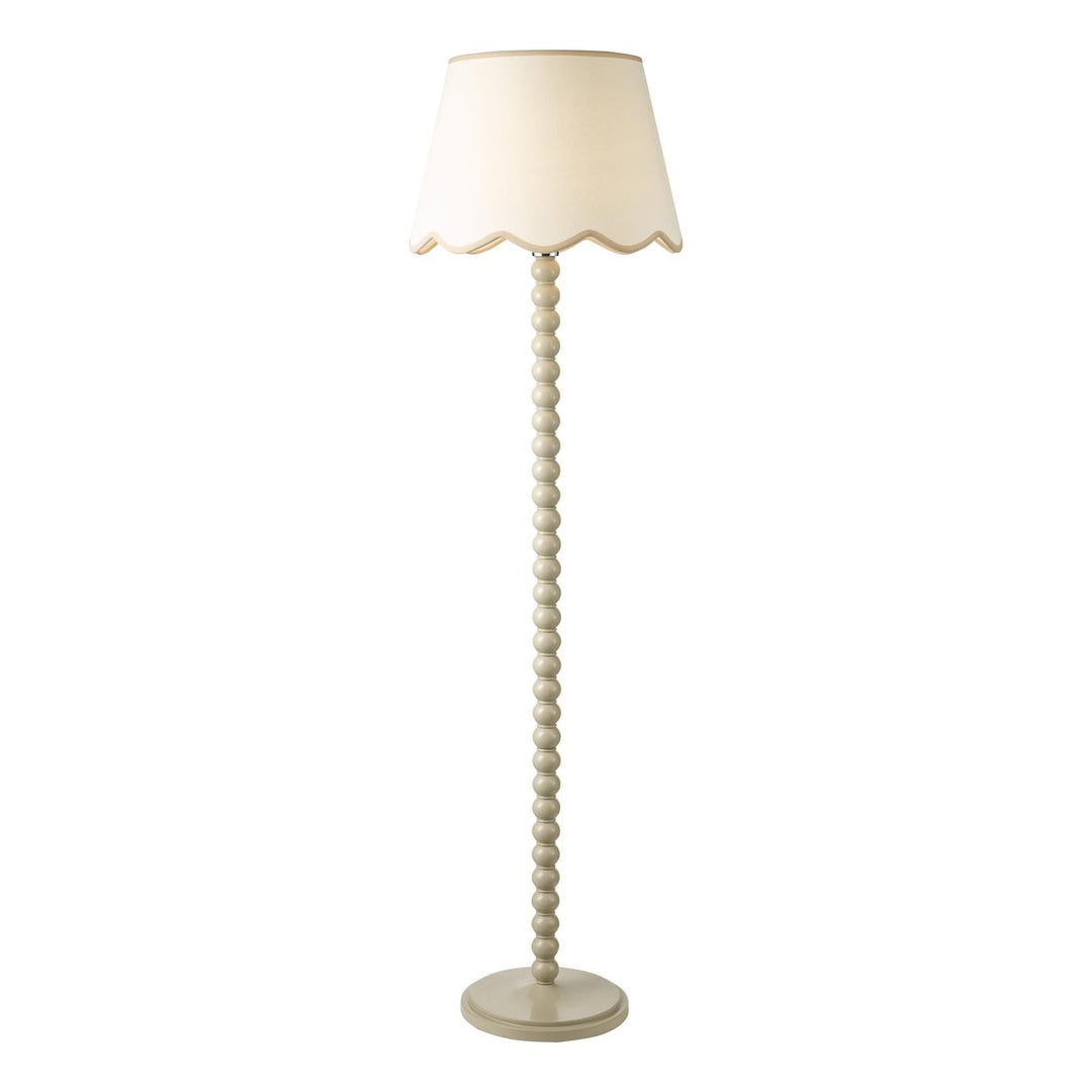Dar SPO4929-POM1829 Spool Floor Lamp Taupe With Shade