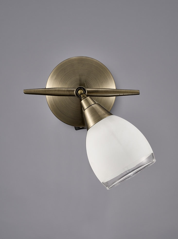 Franklite SPOT8981 Lutina 1 Light Wall Light Bronze (S)