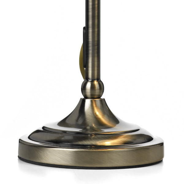Dar SUF4075/X | Suffolk | Adjustable Table Lamp in Antique Brass | Cream Shade