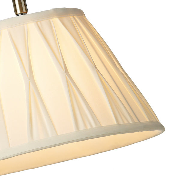 Dar SUF4075/X | Suffolk | Adjustable Table Lamp in Antique Brass | Cream Shade