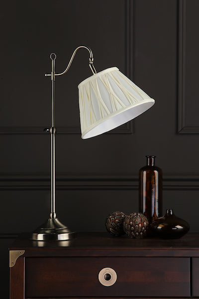 Dar SUF4075/X | Suffolk | Adjustable Table Lamp in Antique Brass | Cream Shade
