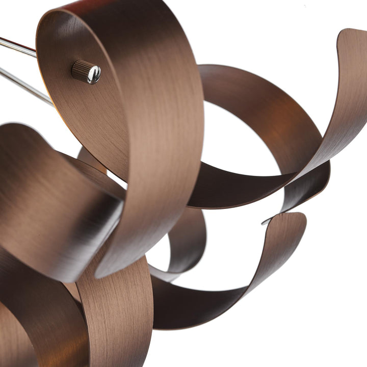 Dar SWA0450-06 Swash 4 Light Flush Polished Chrome and Brushed Copper