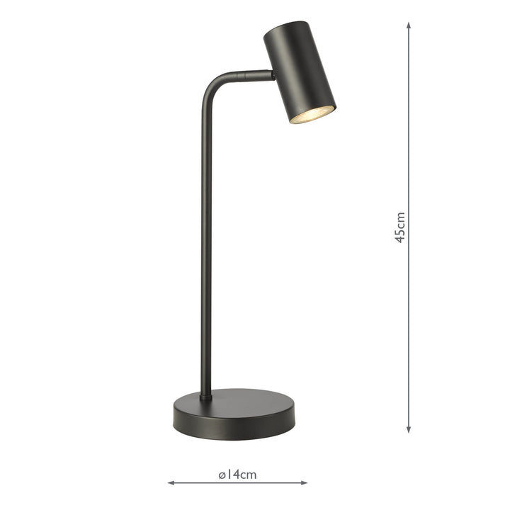 Dar THI4122 Thierry Task Lamp Matt Black
