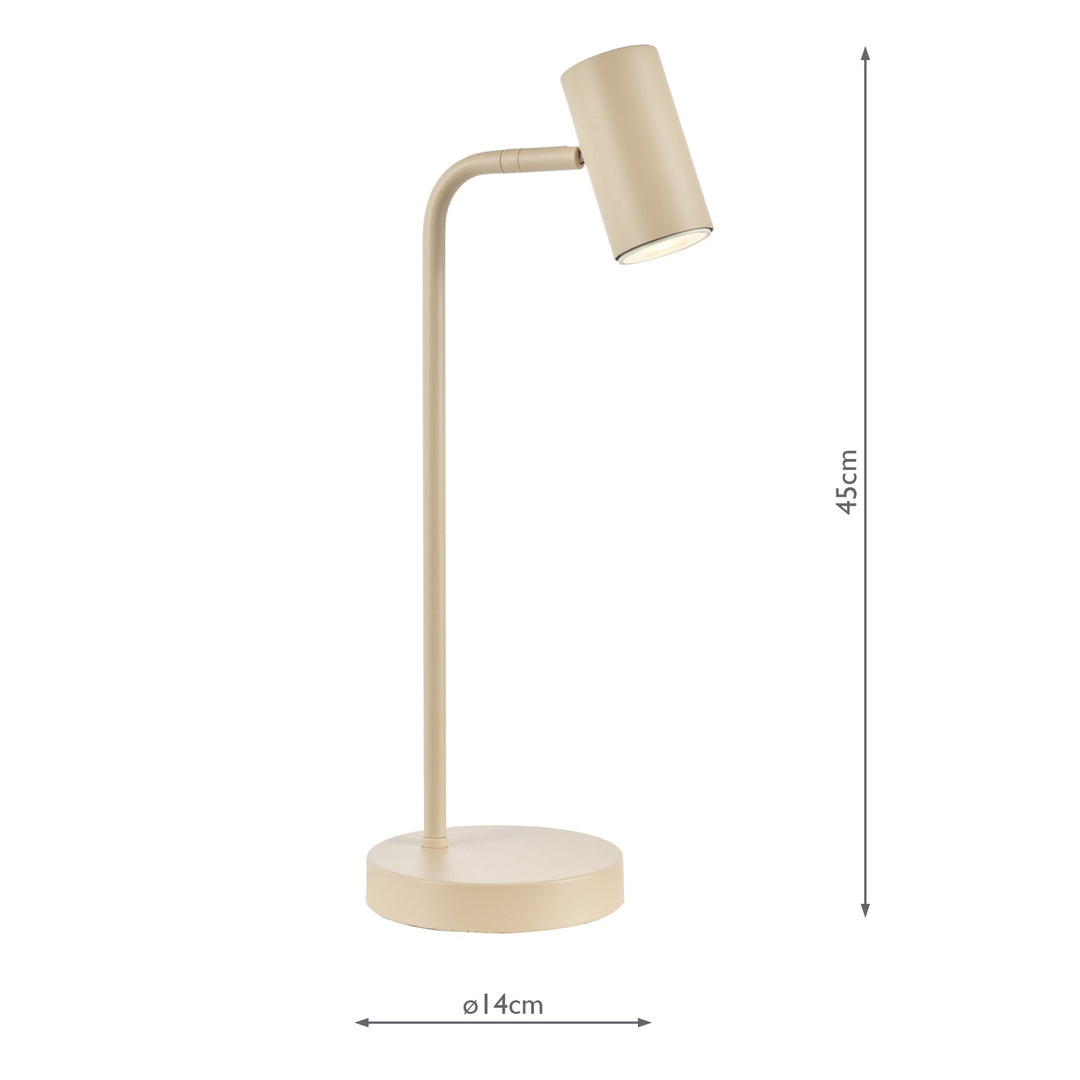 Dar THI4129 Thierry Task Lamp Matt Taupe