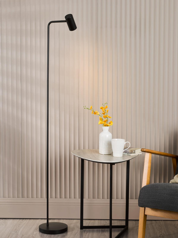 Dar THI4922 Thierry Task Floor Lamp Matt Black