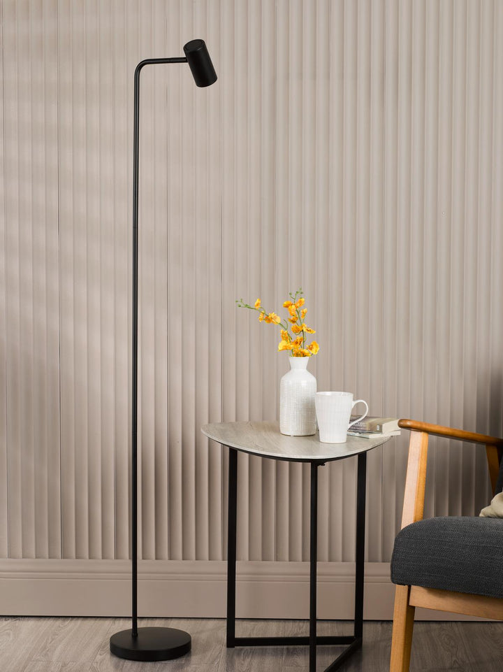 Dar THI4922 Thierry Task Floor Lamp Matt Black